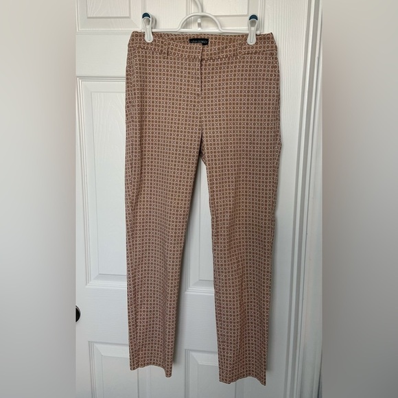 Cynthia Rowley Stretch Pant Brown Print - Picture 3 of 10
